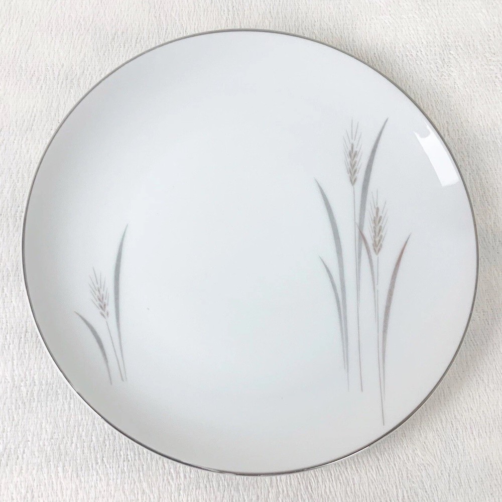 Vintage Fine China Of Japan Platinum Wheat Salad Plate 7.5” Silver Trim