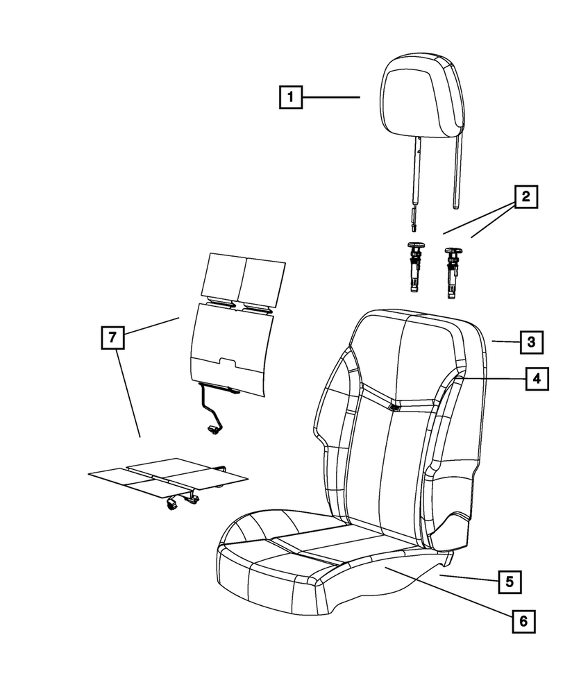 Genuine Mopar Front Seat Back Cover Right 1UT82HL1AB