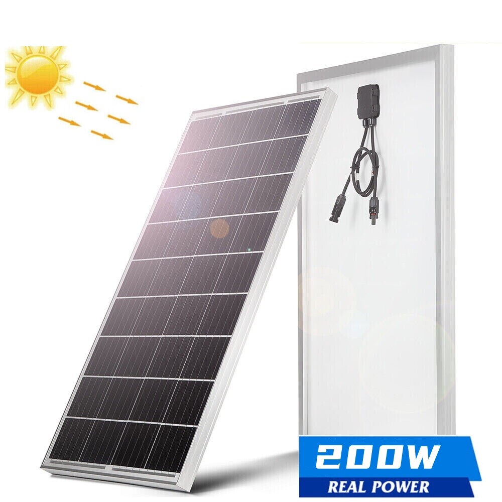 200W 9BB Mono Solar Panel 12V Portable Charger for Camping RV Off Grid