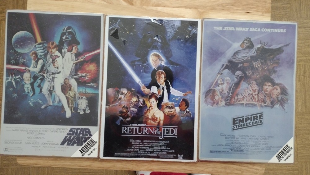 Star Wars Metal Tin Posters, Return Of The Jedi,Empire Strikes Back, Brand New