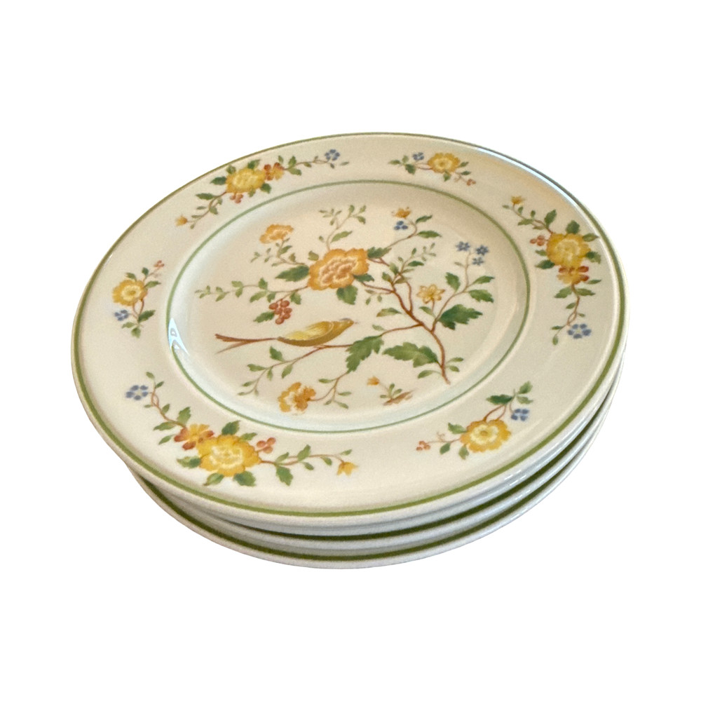 Set of 4 Noritake Lineage Bread Dessert Plates 6.25