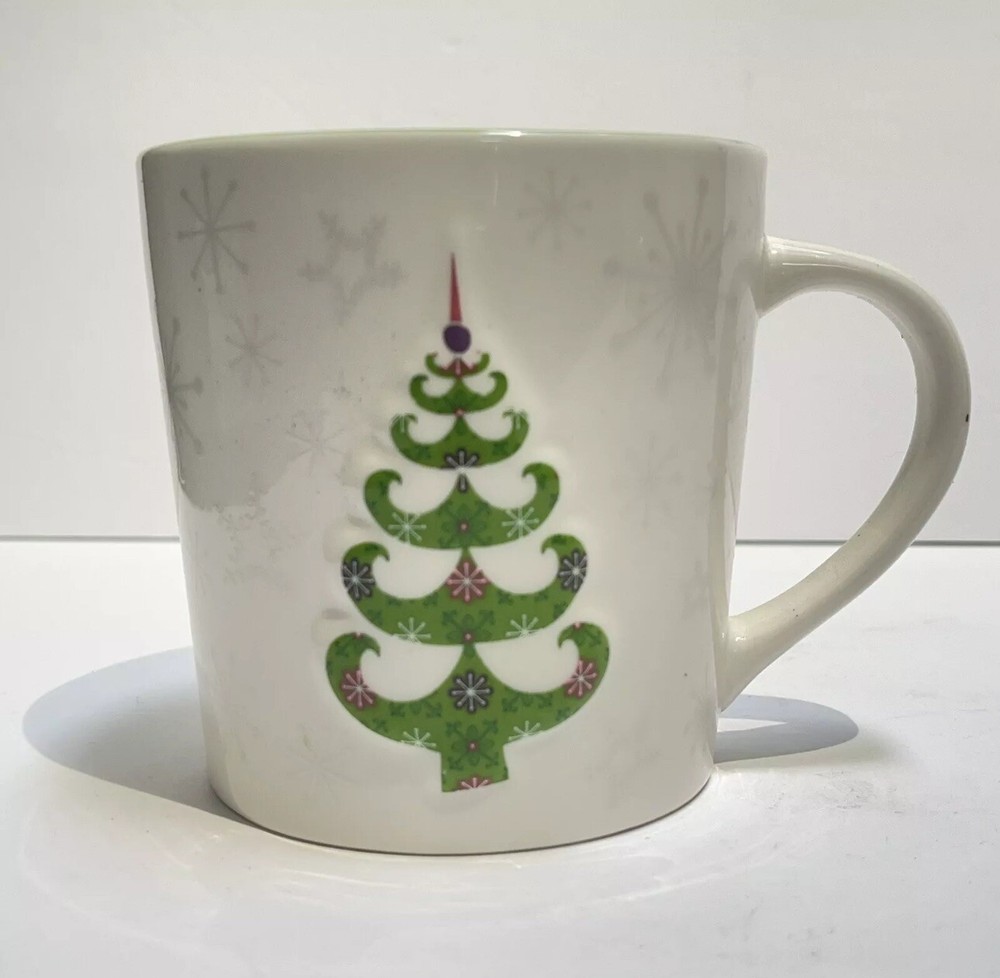 Starbucks 2006 Holiday 3D Christmas Tree Snowflakes 17oz Collectible Coffee Mug
