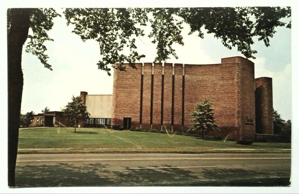 Vintage Temple Beth Kodish Rochester NY Photochrome Postcard 1968
