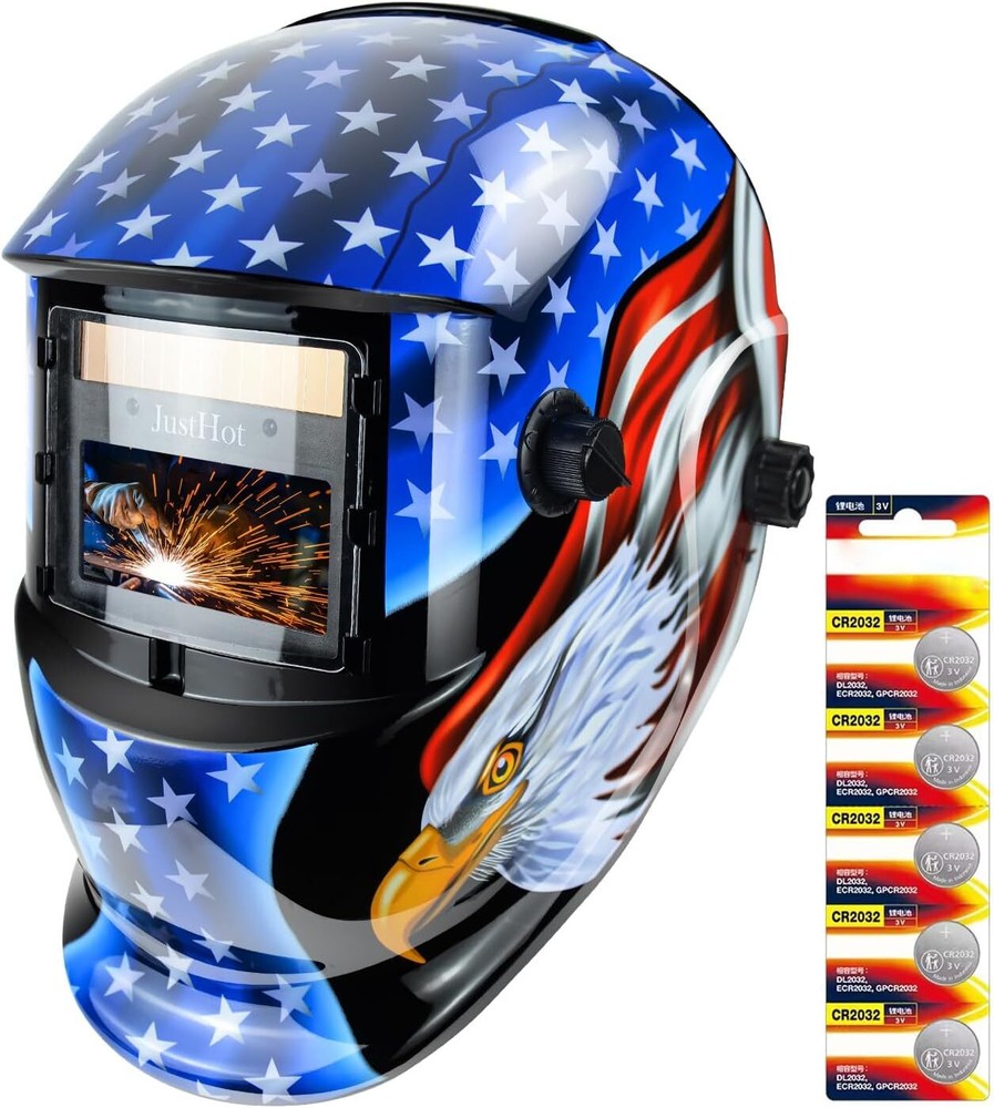 Welding Helmet Auto Darkening Hood Solar Powered True Color Welding...