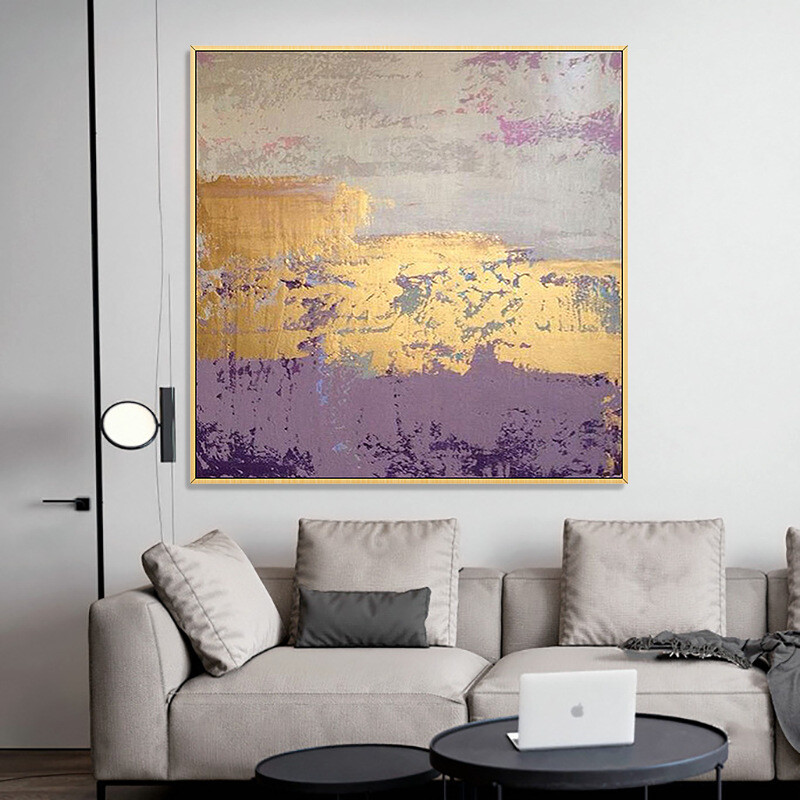 Hand Painted Colorful Flowers Oil Painting Abstract Decorative Wall Art A
