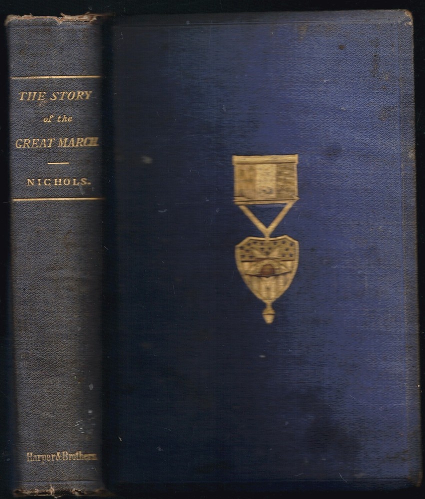 Rare 1865 Civil War General Sherman's March 1St Edition With Folding Map First