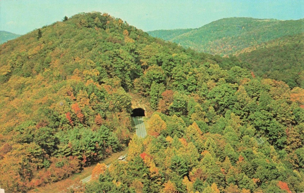 Aerial View of Blue Ridge Parkway, Little Switzerland North Carolina NC Postcard