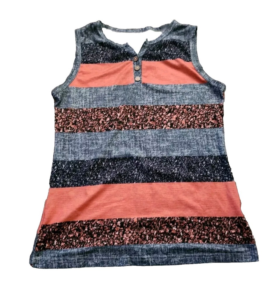 Women Tank Top Multicolor Size Small Vacation Summer Beach