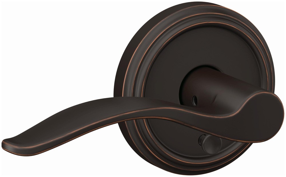 Schlage FC21-PEN-IND Bronze Pennant Door Lever with Passage or Privacy Option