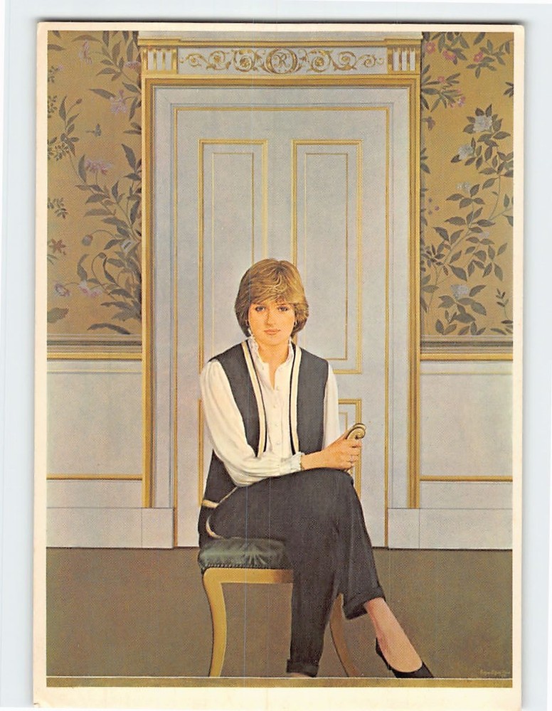 Postcard HRH The Princess of Wales Painting by Bryan Organ