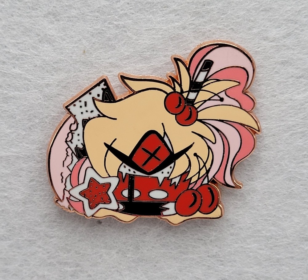 Fanmade Unofficial Hazbin Hotel Melty Cupcake Patisserie Cherri Bomb Enamel Pin