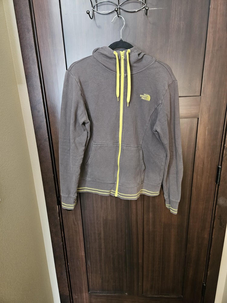 EUC Women's The North Face Gray Hoodie Full Zip Up Sweatshirt Size Large