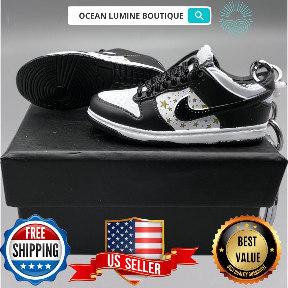 SB DUNK 3D Mini Sneaker Keychain, Jordan Sneaker Collectible, Box Options