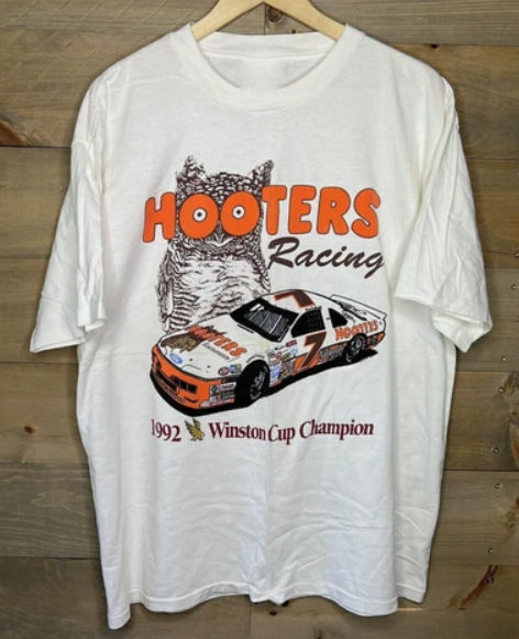Hooters Racing 1992 Winston Cup Cham.Pion White T-Shirt