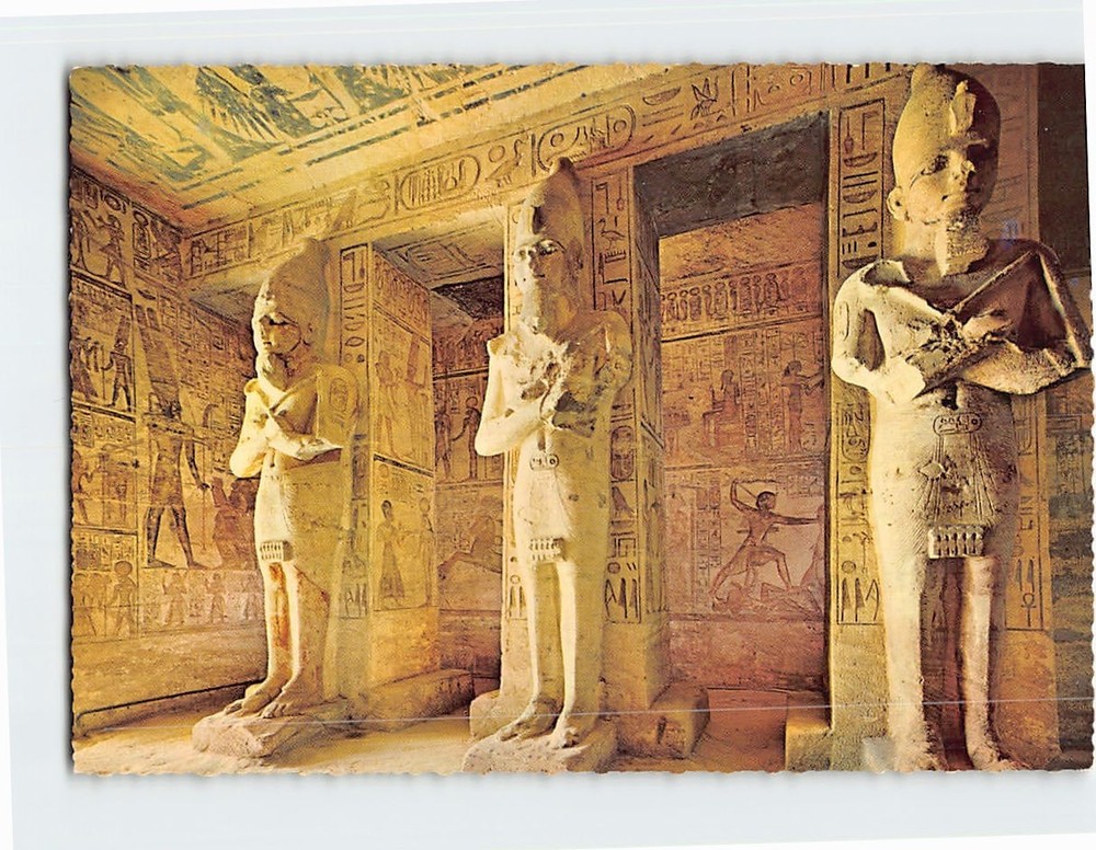 Postcard Hypostyle Hall within the Great Temple of Abu Simbel Egypt