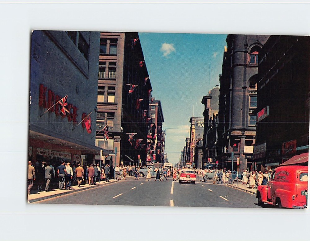 Postcard Yonge St. Looking North Toronto Ontario Canada