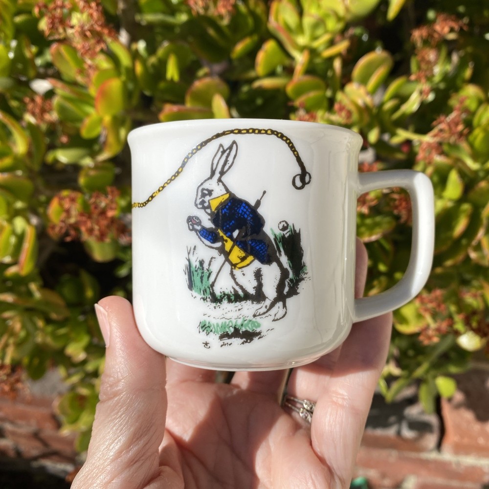 Alice in Wonderland Cup White Rabbit Pocket Watch T&L Mug Small Cup
