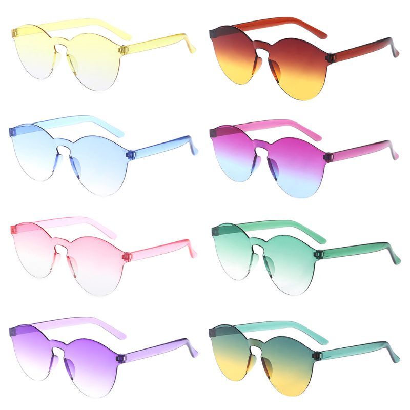 Candy Color Fashion Unisex Clear Sunglasses for Driving