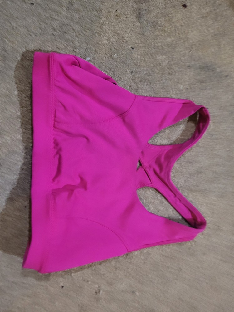 Tek Gear High Impact Racerback Sports Bra Pink M Stretch Breathable Wireless