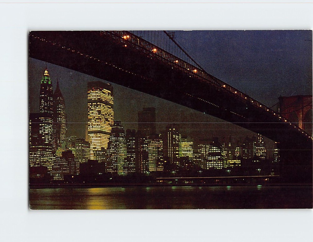 Postcard Brooklyn Bridge New York City New York USA