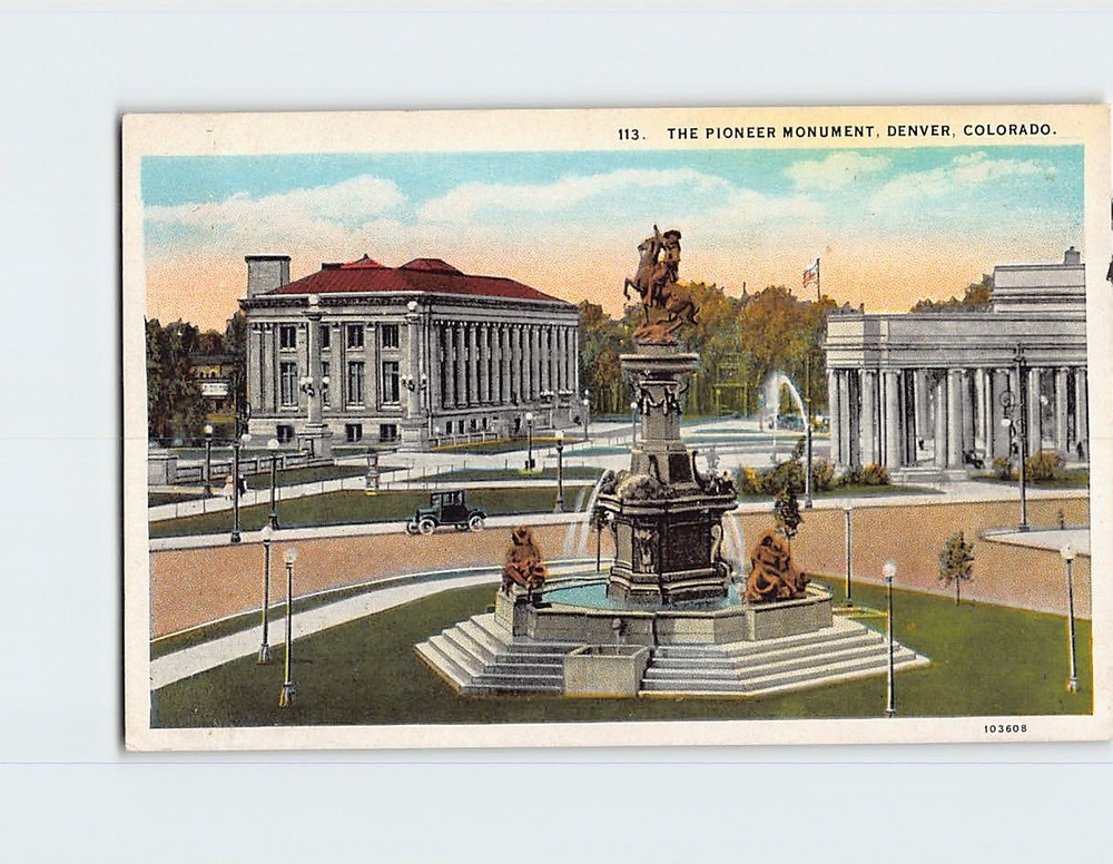 Postcard The Pioneer Monument Denver Colorado USA