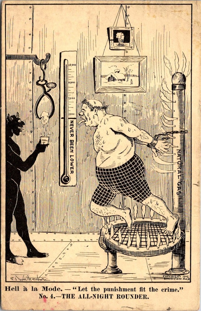 Dr Jim Stamps Postcard F.I Weatherbee Signed Art Hell A La Mode No.4