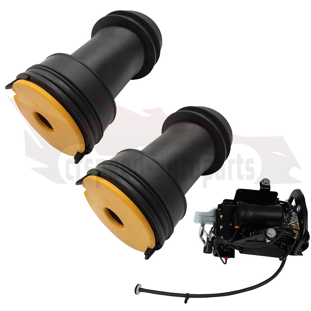 3PCS Rear Air Suspension Air Springs Compressor For Cadillac XTS 3.6L V6 2013-19