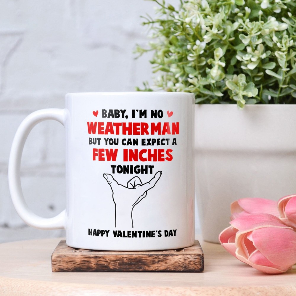 Funny Valentine Mug I'm No Weatherman Mug You Can Expect A Few Inches Tonight
