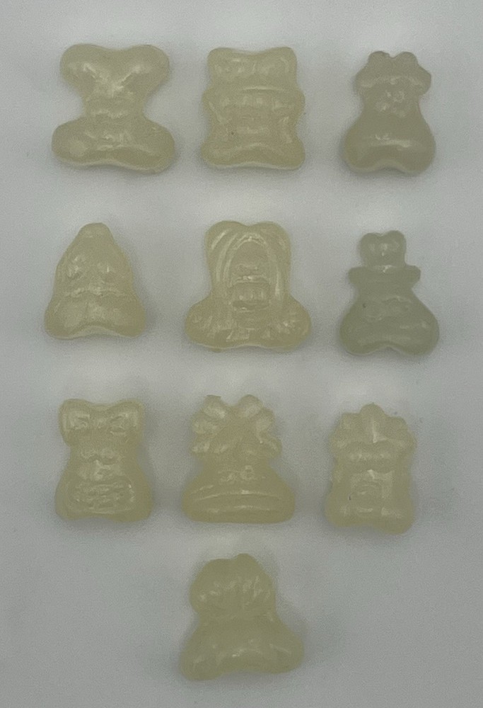 Lot of 10 Glow in the Dark Classic Original 1996 Gogos Crazy Bones
