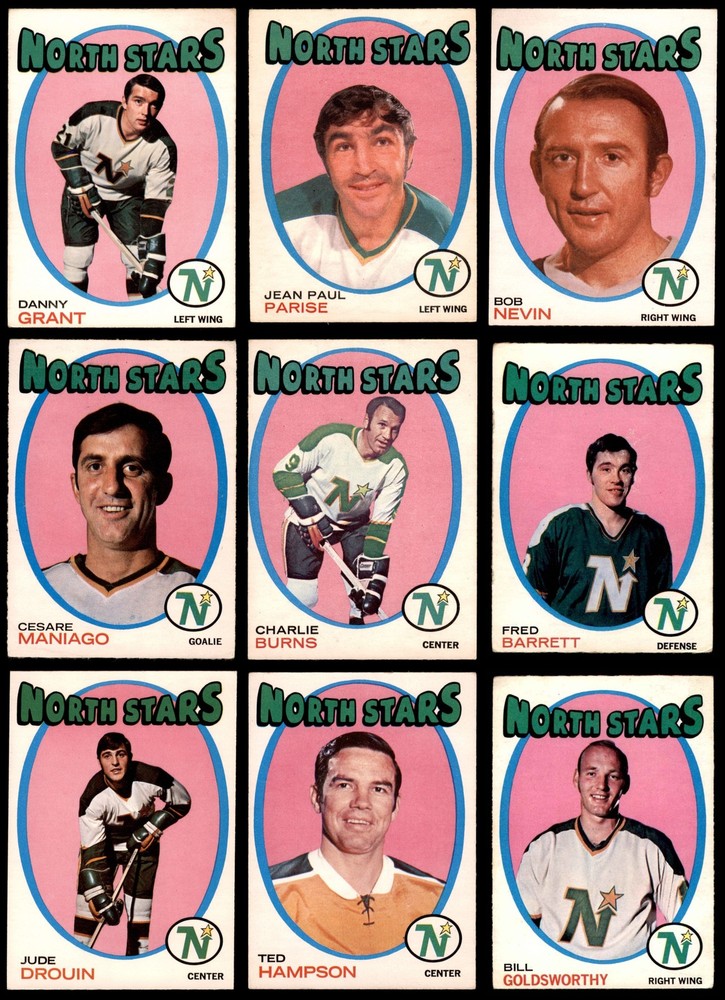 1971-72 O-Pee-Chee North Stars Near Team Set 3.5 - VG+ 3756488 (13 / 16 cards)