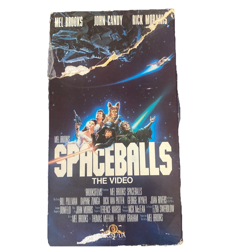 Spaceballs (VHS 1987) Mel Brooks, John Candy; Rick Moranis (Jacket Is Worn)