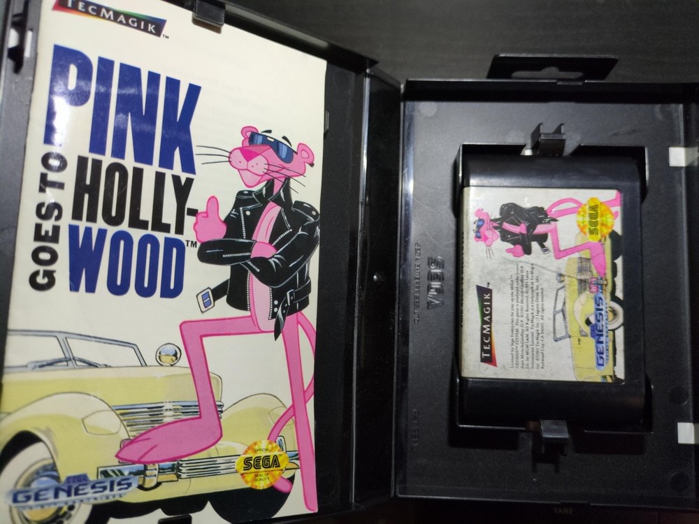 Pink Goes to Hollywood (Sega Genesis, 1993) Complete in Box Tested CIB