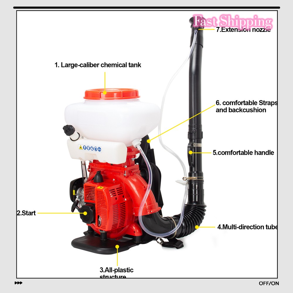 Backpack Weed Sprayer Mist / Duster Gas Powered Pesticide Agricultural Tool 14L