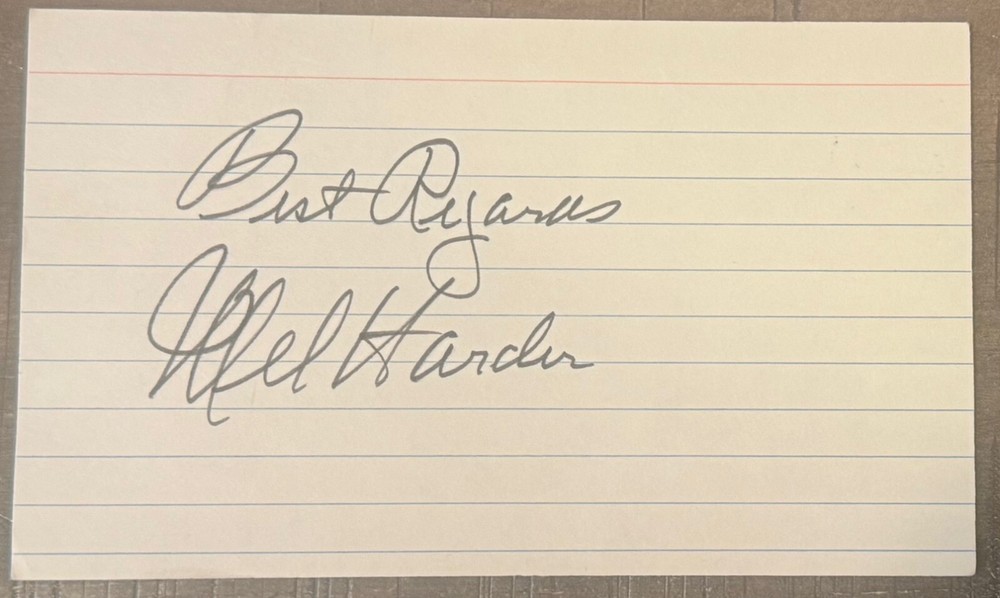 Mel Harder Signed 3