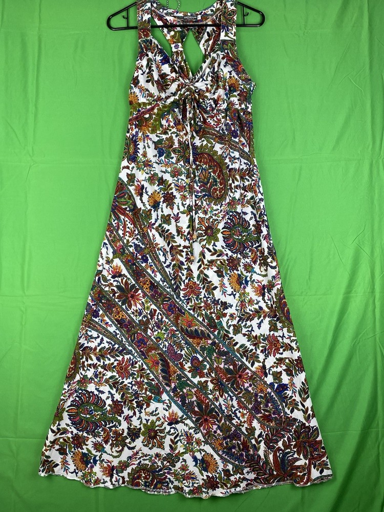 Earthbound Trading Company Women’s Maxi Dress Size S Gorgeous Colors Full Skirt