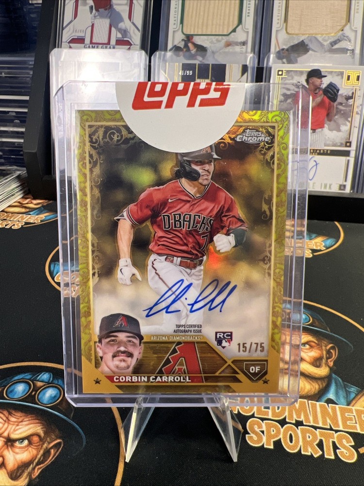 2023 Topps Gilded Collection Corbin Carroll CGA-CCA Gold Auto /75 (RC) D Backs
