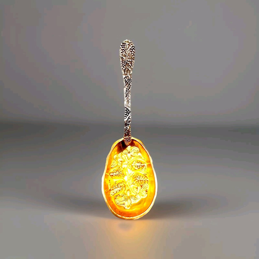 Ladle Serving Spoon Thanksgiving Strawberry Floral  Collectible VTG Godinger