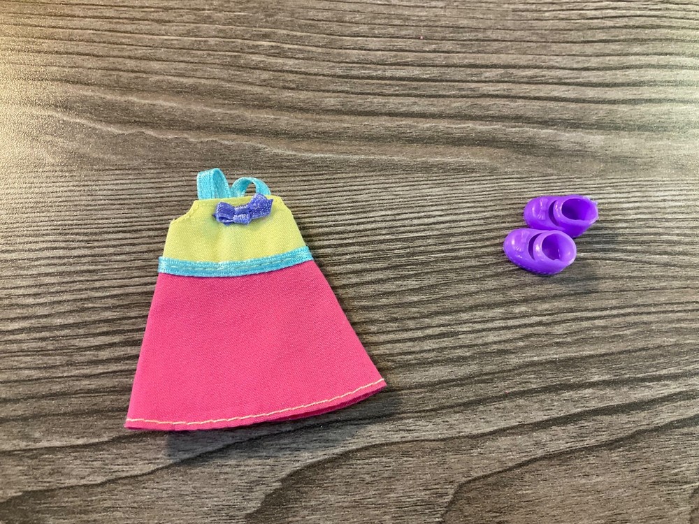 Mattel Barbie Kelly Doll Clothes Dress &  Shoes Set Lot # 33