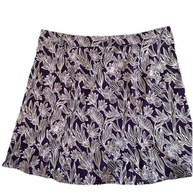 RipSkirt Hawaii Skirt Womens XL Purple Floral Wrap Beach Swim Coverup Pockets