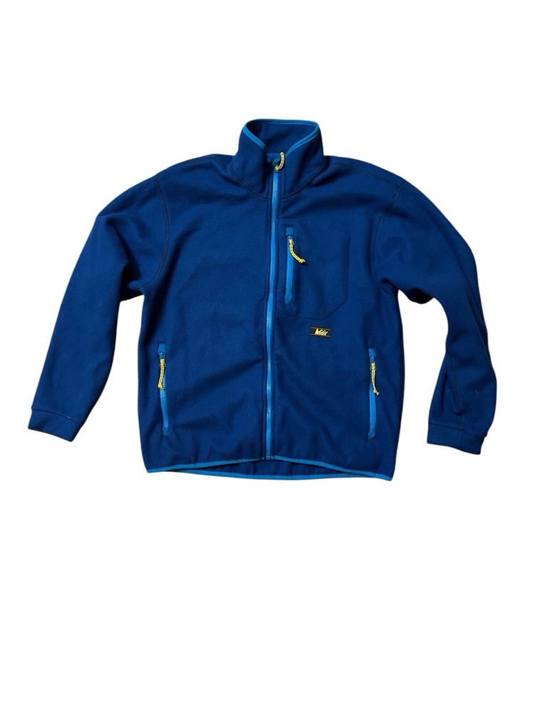 REI Co-Op Fleece Sweater Women's Size Small (S) Blue Mock Neck Blend Full Zip