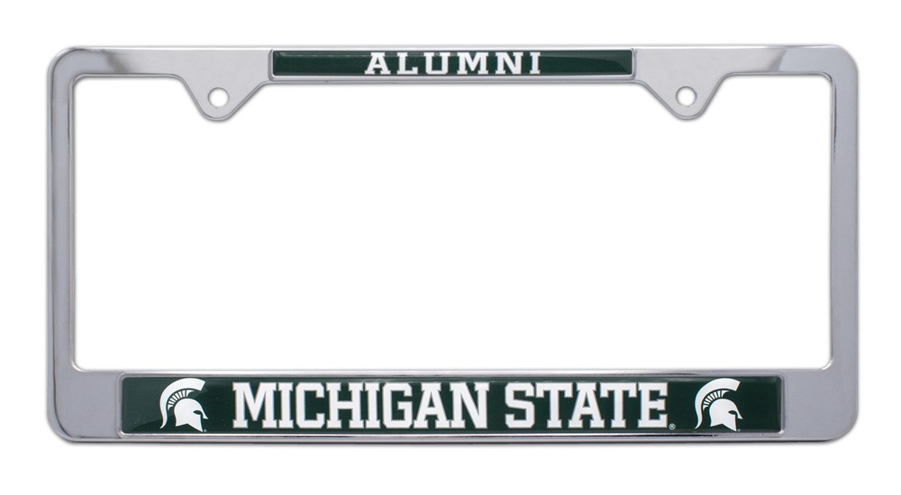 Michigan State Spartans Alumni NCAA Chrome License Plate Frame USA Made