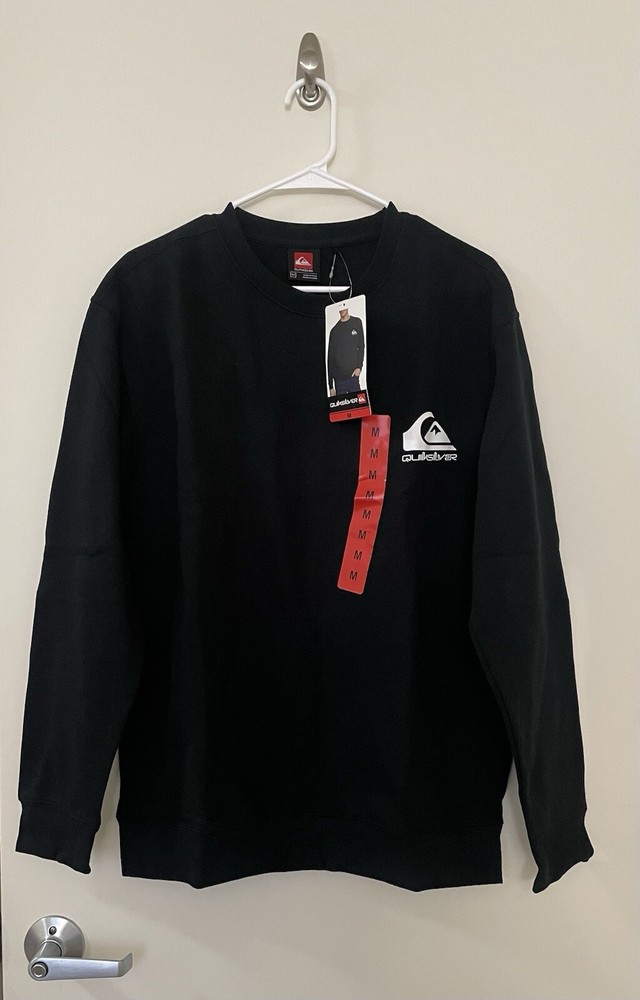 Quiksilver Men’s Sweatshirt Crewneck Size Medium Black - New