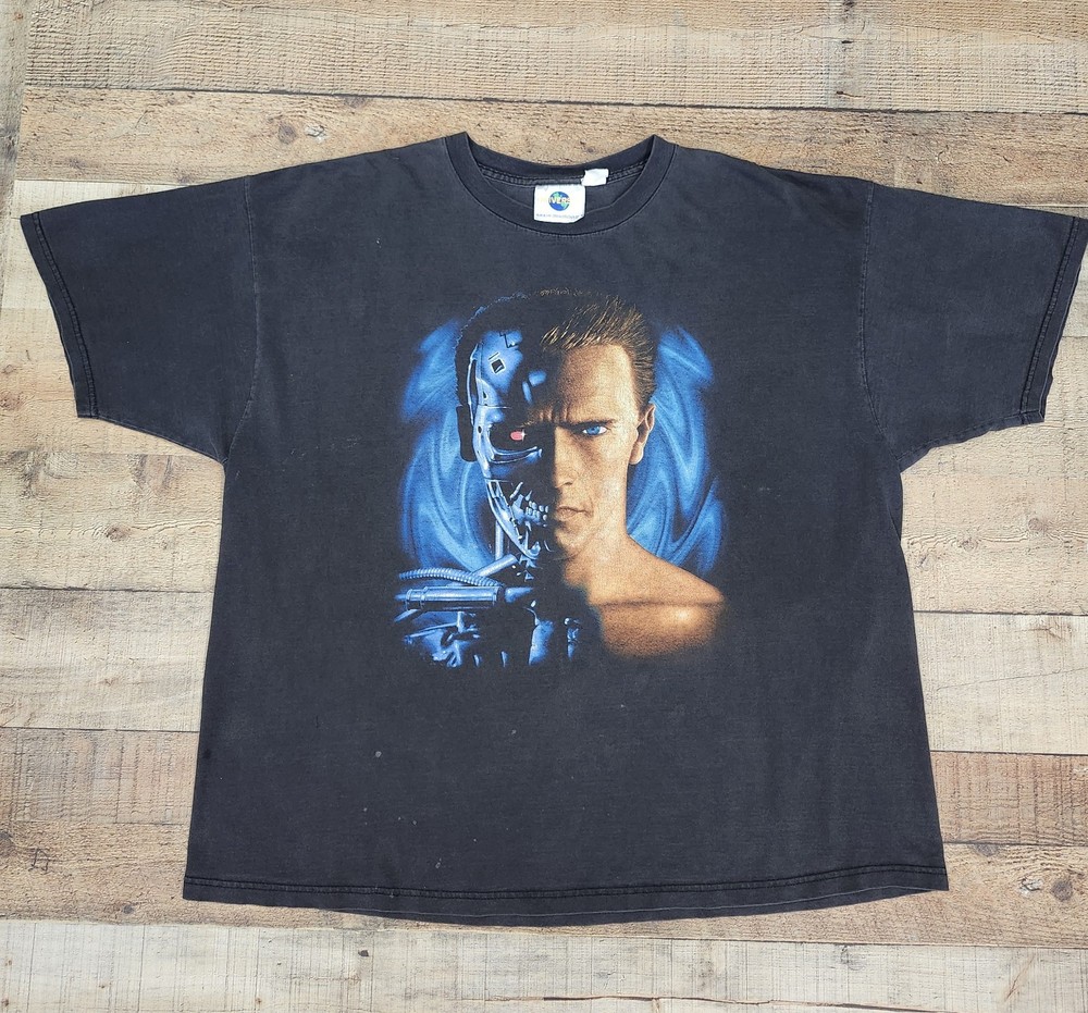 Vtg Terminator 2 Movie Promo T Shirt Sz XXL Good Cond Double Sided