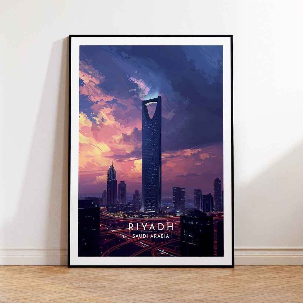 Riyadh Travel Print Saudi Arabia Riyadh Poster Home Decor Gift Print Or