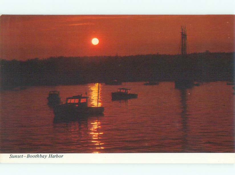 Pre-1980 BOAT SCENE Boothbay Harbor Maine ME m/09 AF3610