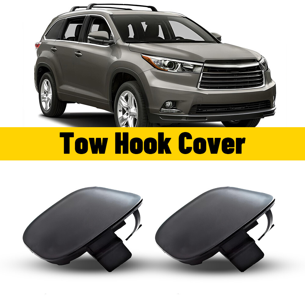 2014-2016 Toyota Highlander Front Bumper Tow Hook Cover Pair Left Right