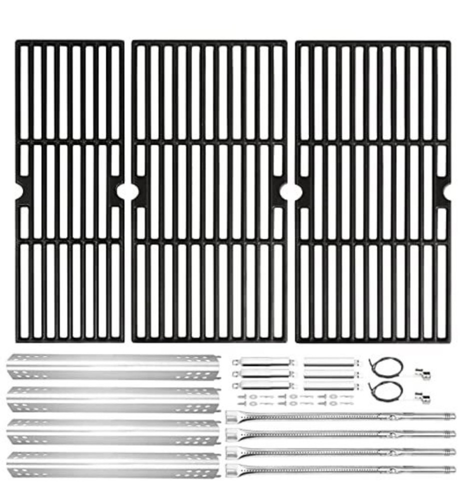 Charbroil Performance 4 Burner Grill Rebuild Kit Cast Iron Grates Burners