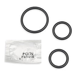 Moen 117 Chrome Faucet Spout O-Ring - Set Of 3 (2 Small, 1 Large)