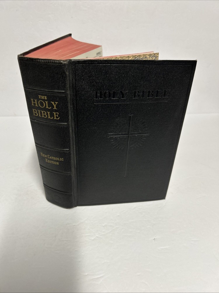 1953 New Catholic Edition Holy Bible Illustrated Confraternity Ed. Pope Pius XII