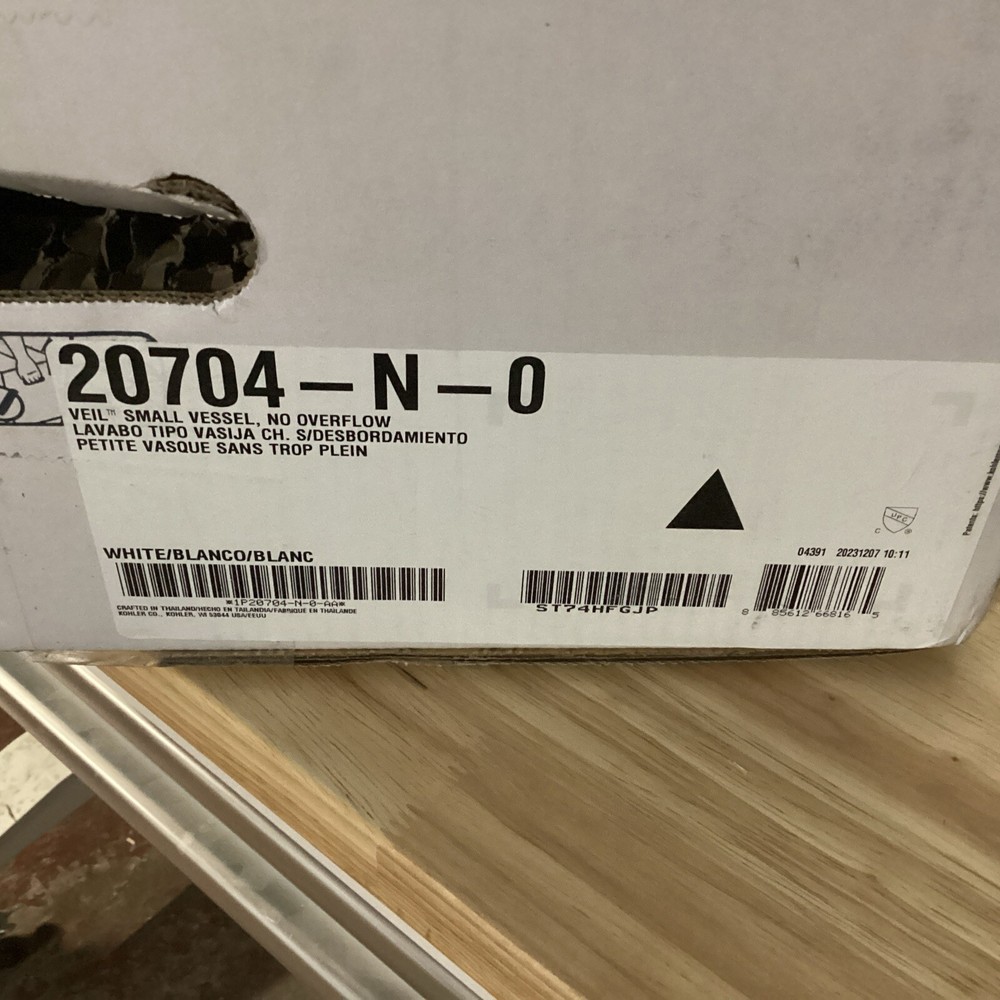 Kohler 20704-N-0 Veil Vessel White 21